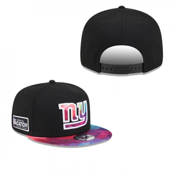 Youth New York Giants Black 2023 NFL Crucial Catch Snapback Hat